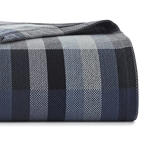 Eddie Bauer - King Size Blanket, 100% Soft Cotton Bedding for Year Round Comfort, Throw Blanket for Couch or Bed (Windsor Blue) - Image 2