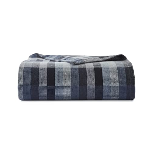 Eddie Bauer - King Size Blanket, 100% Soft Cotton Bedding for Year Round Comfort, Throw Blanket for Couch or Bed (Windsor Blue) - Image 5