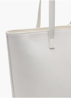 MISSY Women Embossed Monogram Tote Bag with Zip Closure and Coin Pouch  - Image 5