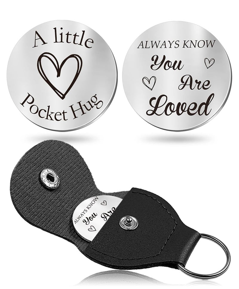 CINDYHE Pocket Hug Token keychain Gifts for Men Women Him Her Dad Mom Son Daughter Brothers Sisters Teacher Boy Girl Friends (Always know you are loved) - Image 1