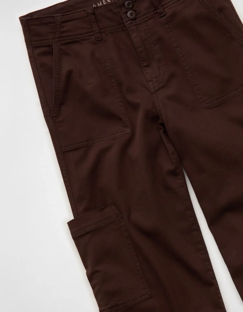 American Eagle  AE Stretch Super High-Waisted Wide-Leg Cargo Pant for Women | Best Price UAE