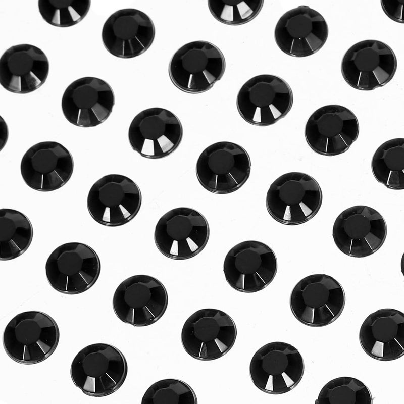Self Adhesive Black Rhinestone Stickers 5mm Flatback Gems for Face Makeup and Craft Decoration, 10 Sheets for Jewelry Making, Scrapbooking, and DIY Embellishments - Image 3