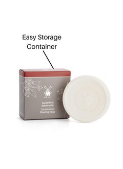 Muhle MÜHLE SHAVE CARE Shaving Soap - Sandalwood Luxury Shaving Soap for Men, Rich Lather, Lightly Scented,65g  - Image 2