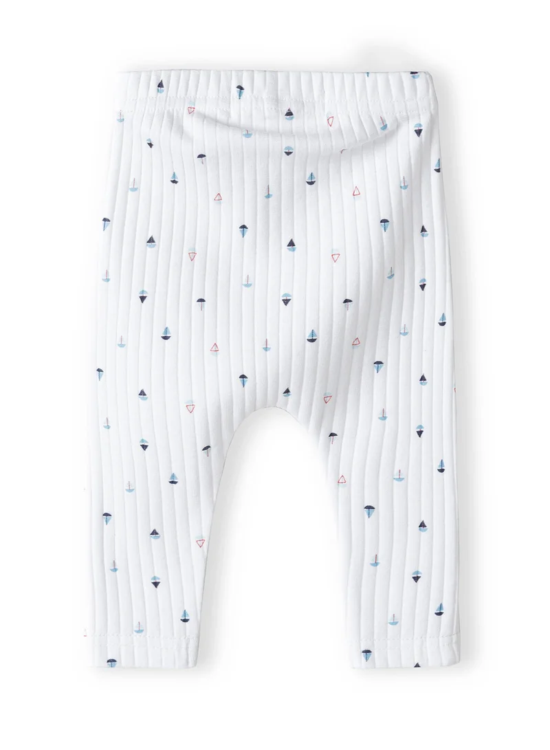 MINOTI 2-Pack Baby Leggings for Boys with Rib and Print Designs