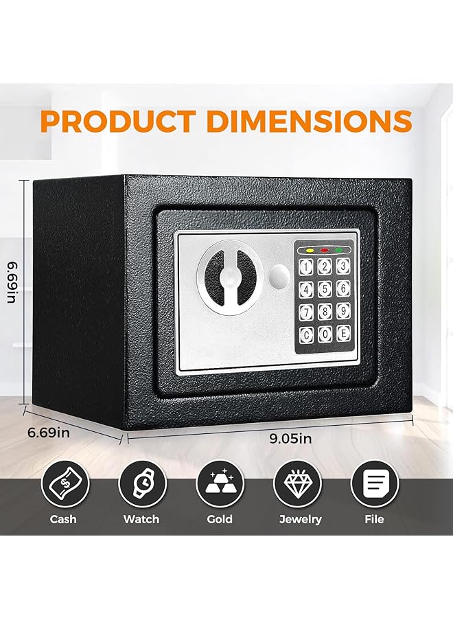 erorex Security Safe And Lock Box With Electronic Keypad Secure Cash Jewelry Id Documents 23Cm X 17Cm X 17Cm - Image 5