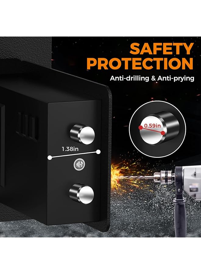 erorex Security Safe And Lock Box With Electronic Keypad Secure Cash Jewelry Id Documents 23Cm X 17Cm X 17Cm - Image 4