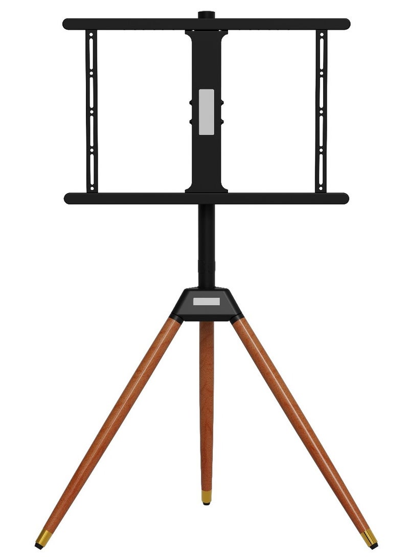 Generic Elegant Wooden Tripod TV Stand – Fits 32" to 75" Screens  - Image 2