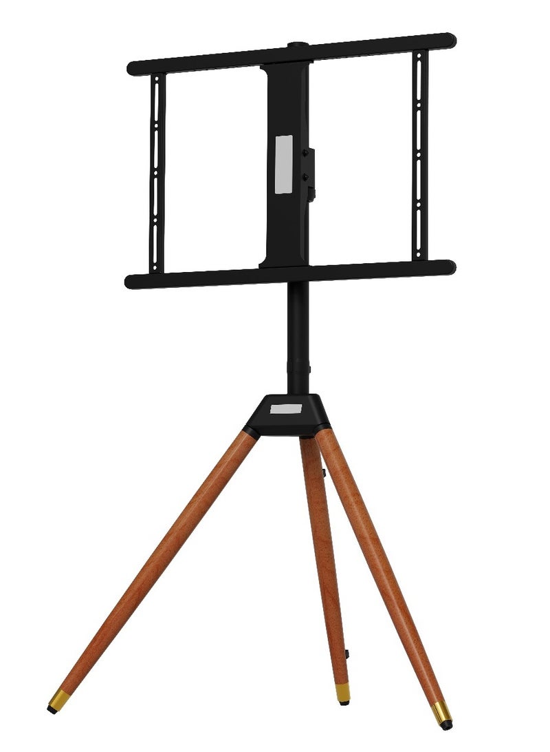 Generic Elegant Wooden Tripod TV Stand – Fits 32" to 75" Screens  - Image 3