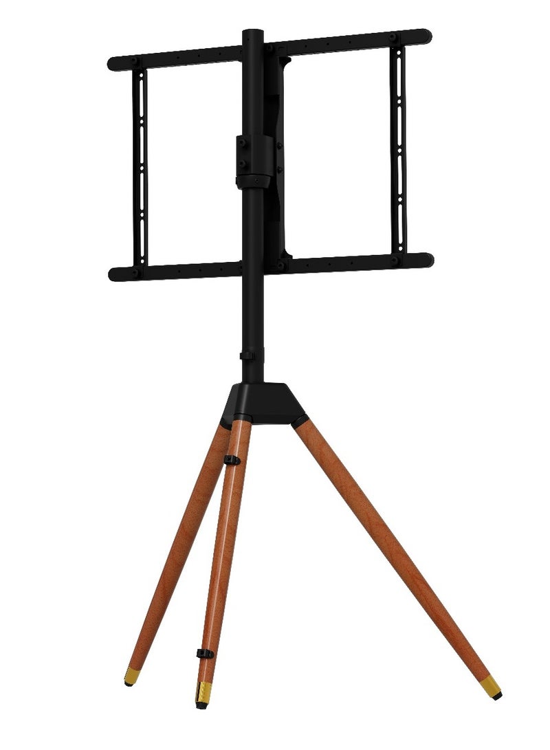 Generic Elegant Wooden Tripod TV Stand – Fits 32" to 75" Screens  - Image 4