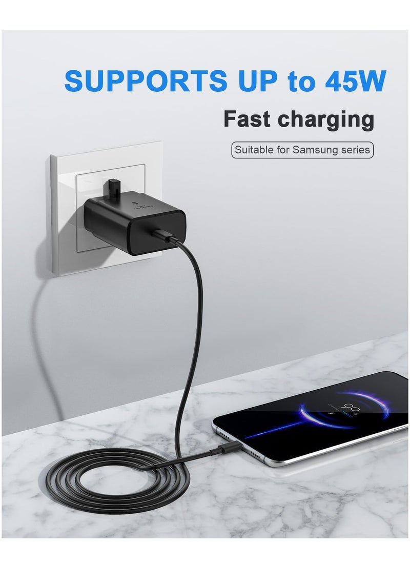 AOTESIER - 45W Super Fast Charger for Galaxy - 5ft USB C Cable for Android Specially S24 S23 S22 S21 Series A53 A72 A51 A52 for All Devices with Type C Port - Image 1