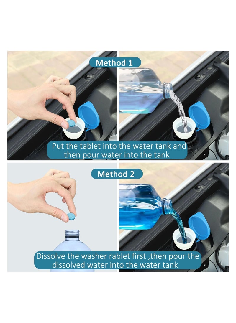 RATSAW Car Windshield Washer Fluid Tablets 50 Pcs Windshield Washer Tablets Windshield Wiper Fluid Concentrated Glass Water Clean Tablets Solid Effervescent Window Washer Fluid  - Image 5