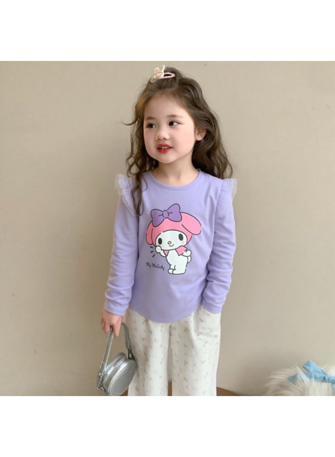 Children's Clothing Kidsren's Spring & Fall Long-sleeved Girls Cartoon Printed Long-sleeved Style  New Korean Style Kidsren's Tops And T-shirts