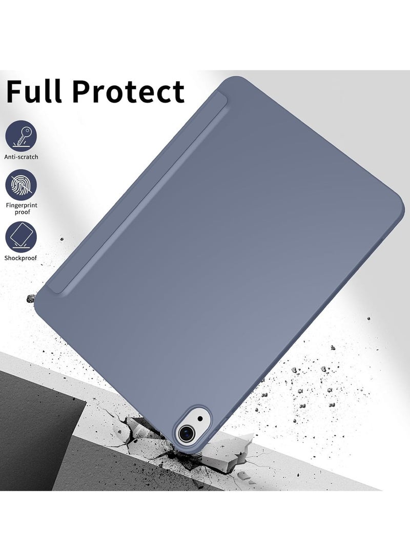TIGER Case for iPad Air 11 Inch M2 (2024) & iPad Air 5th/4th Gen (10.9 Inch, 2022/2020) – Lightweight Soft TPU Back Protective Case with Auto Sleep/Wake Function & Smart Folio Cover – Thin, Slim Design for Maximum Protection (Purple, 10.9) - Image 3