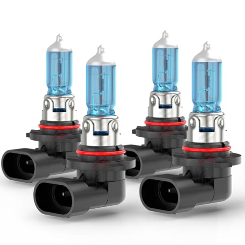 SYJIIP Upgraded Halogen Headlight Bulbs For Honda Civic Sedan 2004 2005 2006 2007 2008 2009 2010 2011 2012 2013 2014 2015, 9005 High Beam 9006 Low Beam Headlamp Lights, 6000K White, 300% Brightness, 4-Pack - Image 1