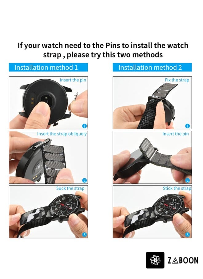 Garmin Fenix 7 Hook And Loop Fastener Nylon Watch Band