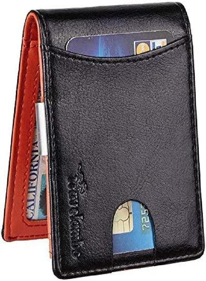 Black Leather For Men - Bifold Wallets 