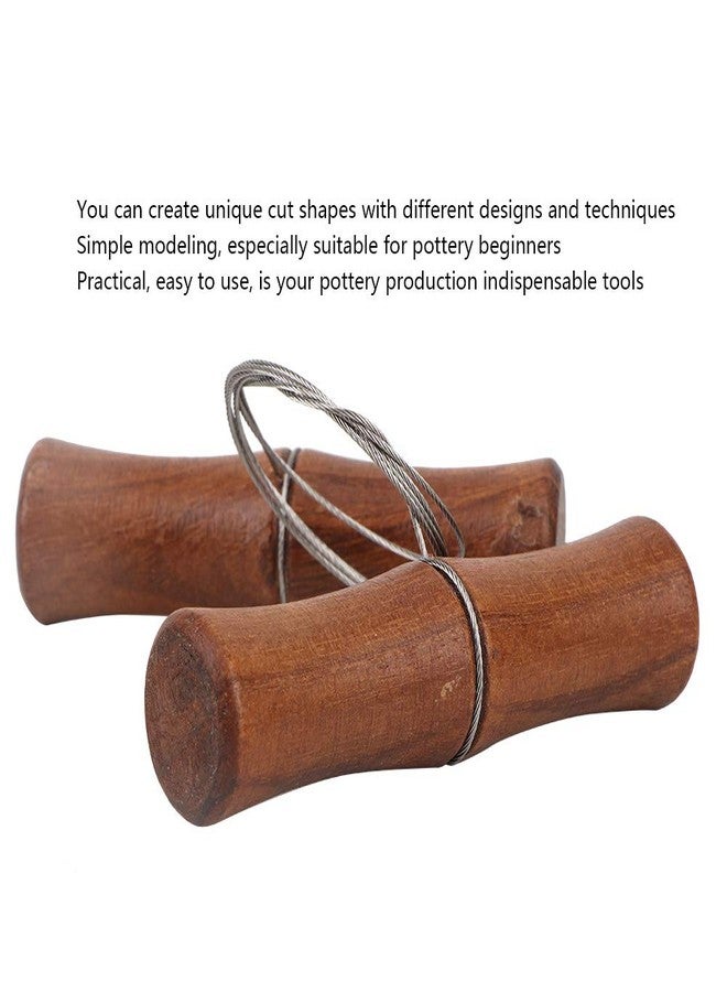 Estink Wire Clay Cutter, 1 Piece 9.84ft Stainless Steel Cutting Wire Cheese Dough Cutting Pottery Tool with Wooden Handle for Clay Pottery Art Crafts Making Tool - Image 5