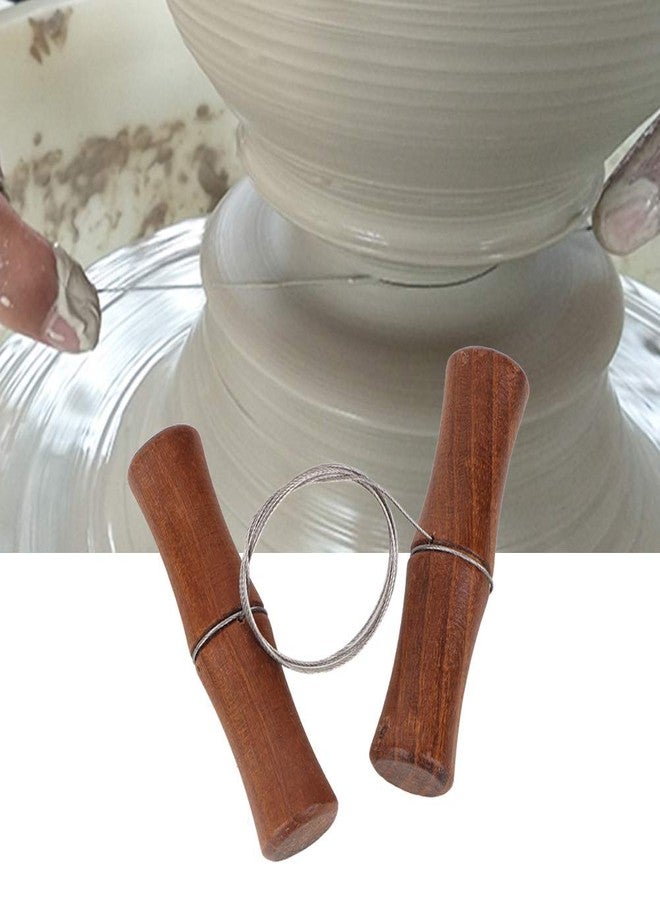 Estink Wire Clay Cutter, 1 Piece 9.84ft Stainless Steel Cutting Wire Cheese Dough Cutting Pottery Tool with Wooden Handle for Clay Pottery Art Crafts Making Tool - Image 4
