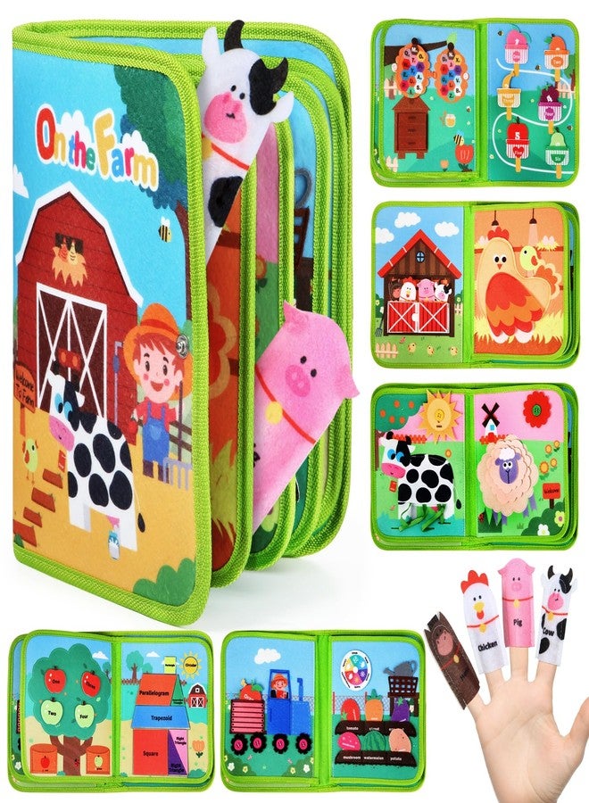 Letapapa Farm Busy Book for Toddlers 1-3, Montessori Toys Gifts for 1 2 Year Old Boys Girls, Educational Learning Toys for 1+ Year Old, Busy Board Quiet Activity Book Toddler Travel Toy - Image 1
