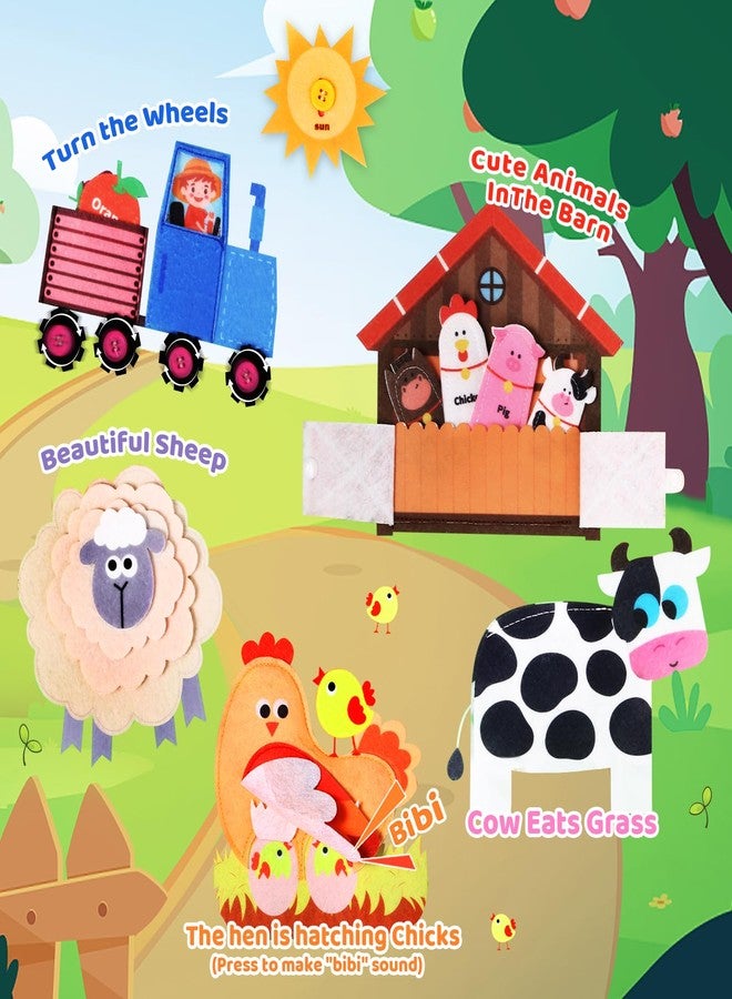 Letapapa Farm Busy Book for Toddlers 1-3, Montessori Toys Gifts for 1 2 Year Old Boys Girls, Educational Learning Toys for 1+ Year Old, Busy Board Quiet Activity Book Toddler Travel Toy - Image 4