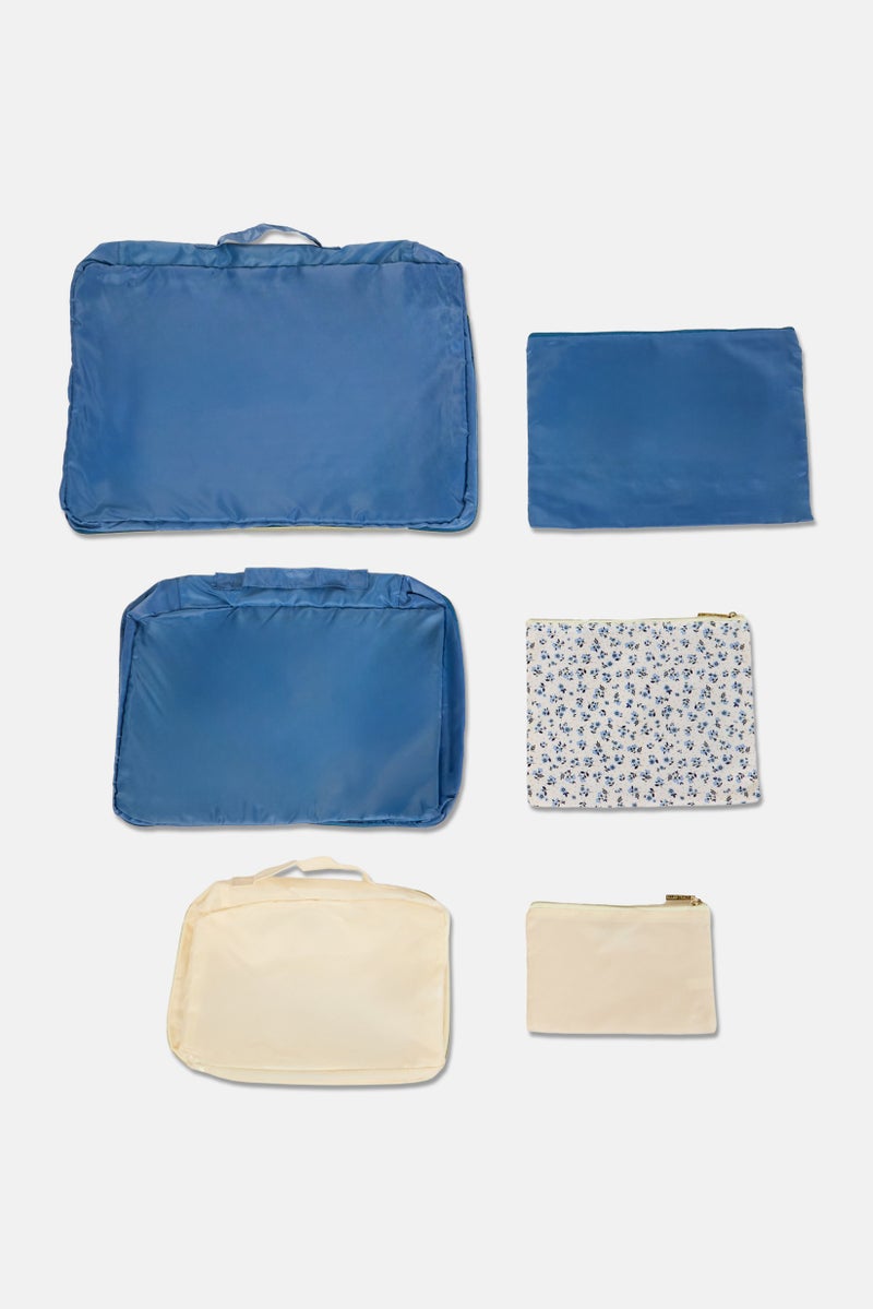ELLEN TRACY 6 Pieces Travel Packing Cubes And Pouches Set, Multicolor - Image 2