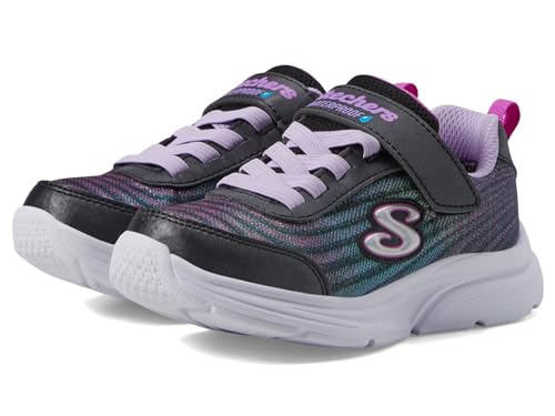 Skechers Girls Wavy Lites-Hydro Crush Sneaker, Black/Multi, 3.5 Big Kid - Image 2