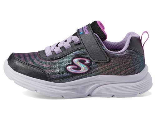 Skechers Girls Wavy Lites-Hydro Crush Sneaker, Black/Multi, 3.5 Big Kid - Image 5