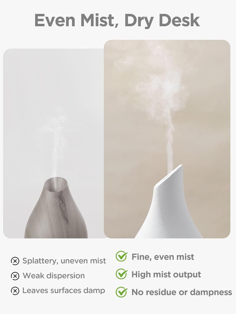 InnoGear 150ml Ceramic Essential Oil Diffuser - Handcrafted Ultrasonic Aromatherapy Humidifier - Image 2