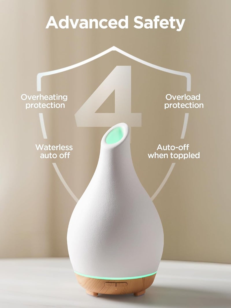 InnoGear 150ml Ceramic Essential Oil Diffuser - Handcrafted Ultrasonic Aromatherapy Humidifier - Image 4