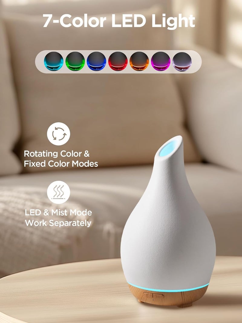 InnoGear 150ml Ceramic Essential Oil Diffuser - Handcrafted Ultrasonic Aromatherapy Humidifier - Image 5