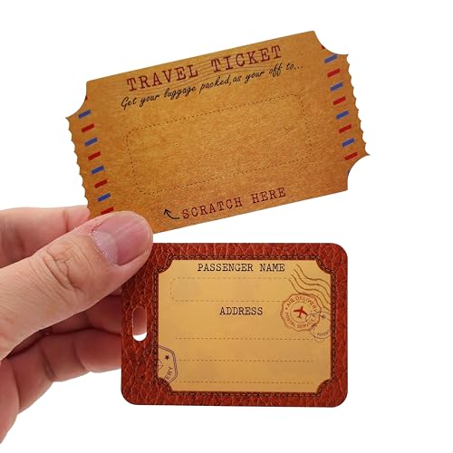 ASVP Shop DIY Surprise Mini Suitcase & Mini Travel Ticket Scratch & Reveal Card Kit - Great for Vacations, Valentine's Day, Birthdays and Family Getaways - Image 3