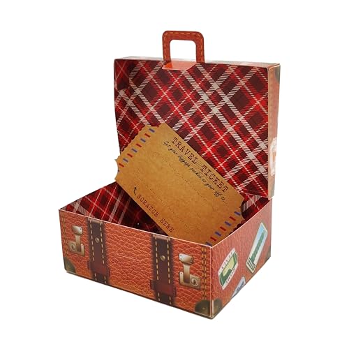 ASVP Shop DIY Surprise Mini Suitcase & Mini Travel Ticket Scratch & Reveal Card Kit - Great for Vacations, Valentine's Day, Birthdays and Family Getaways - Image 2