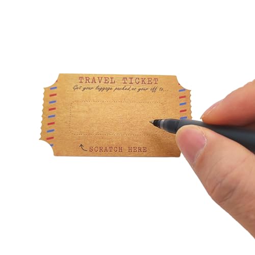 ASVP Shop DIY Surprise Mini Suitcase & Mini Travel Ticket Scratch & Reveal Card Kit - Great for Vacations, Valentine's Day, Birthdays and Family Getaways - Image 5