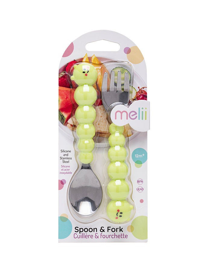 melii Caterpillar Spoon And Fork Utensils - Image 1