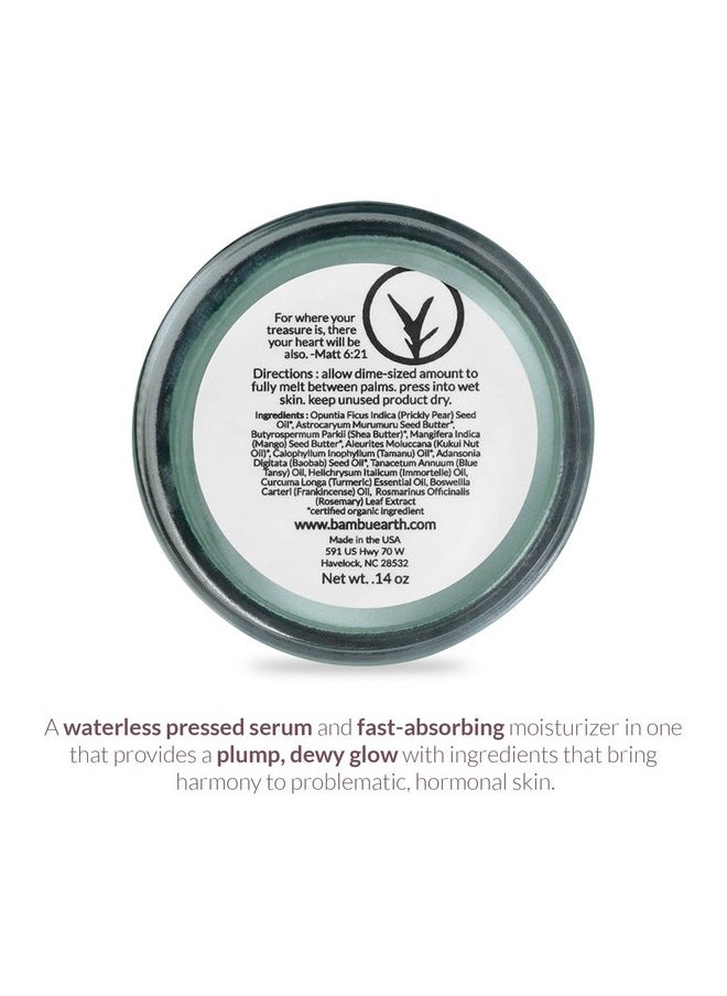 BambuEarth - Cactus Concentrate Mini Face Moisturizer Organic Ingredients & Ewg Certified Skin Solution For Dry Oily & Mature Skin Intense Facial Hydration (.14 Oz) - Image 1