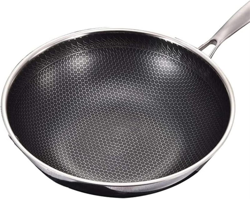 GNEY Pans 316 Stainless Steel Frying Pan Non-Stick Home Double Sided Honeycomb Pancake Omelet Pan Multi-Functional Steak Wok Pan, Gift Cookware/Dishwasher Safe/Gas Stoves.  - Image 1