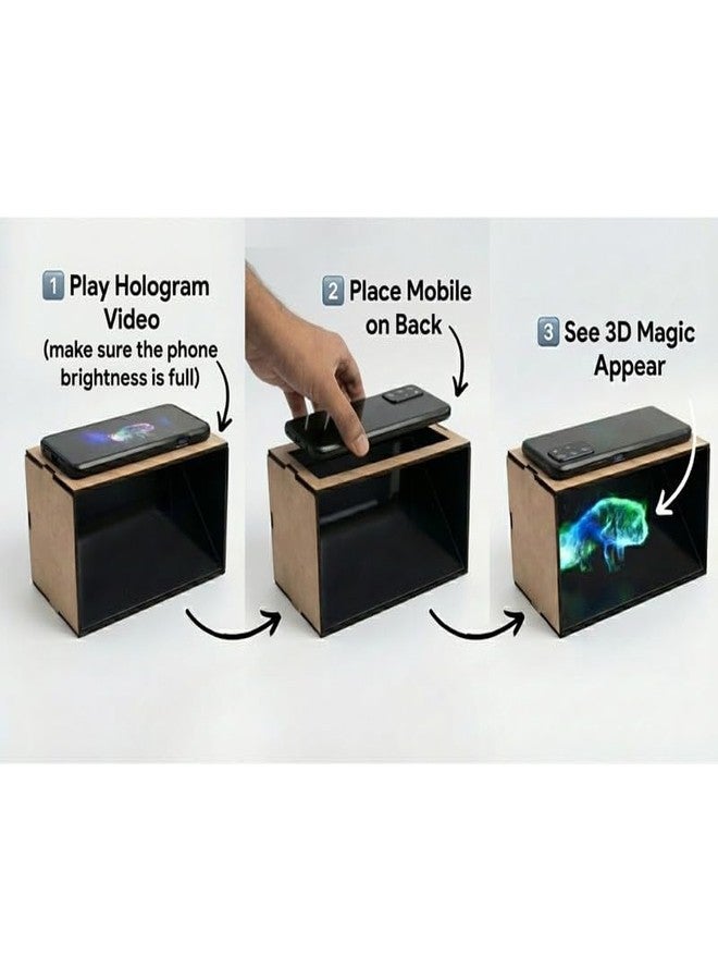 ESPtronics DIY 3D Hologram Projector STEM Learning Mobile Display Box Optical Illusion Educational Science Project Kit for Kids Students School Exhibition Class 6 - 12 - Image 5