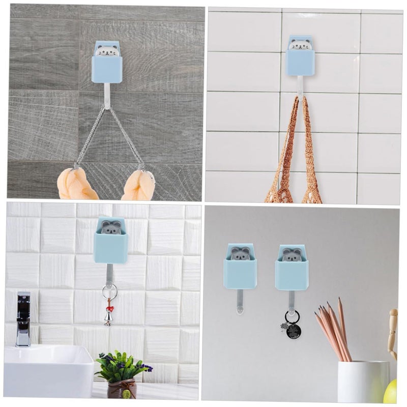 4 Pcs Cute Adhesive Cat Hooks For Keys Items No Drill Wall Hanging - Image 5
