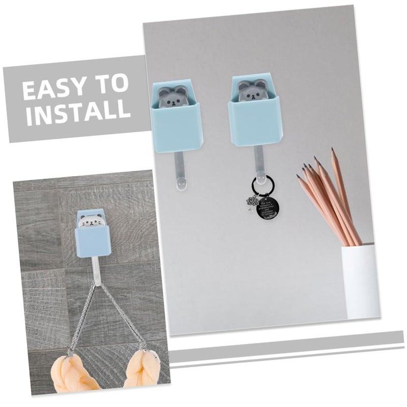 4 Pcs Cute Adhesive Cat Hooks For Keys Items No Drill Wall Hanging - Image 4