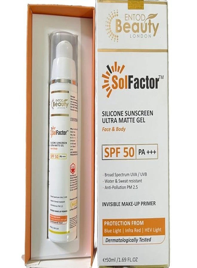House Tools Solfactor Ultra Matte Gel Sunscreen SPF 50 PA+++ (50ml) - Image 2