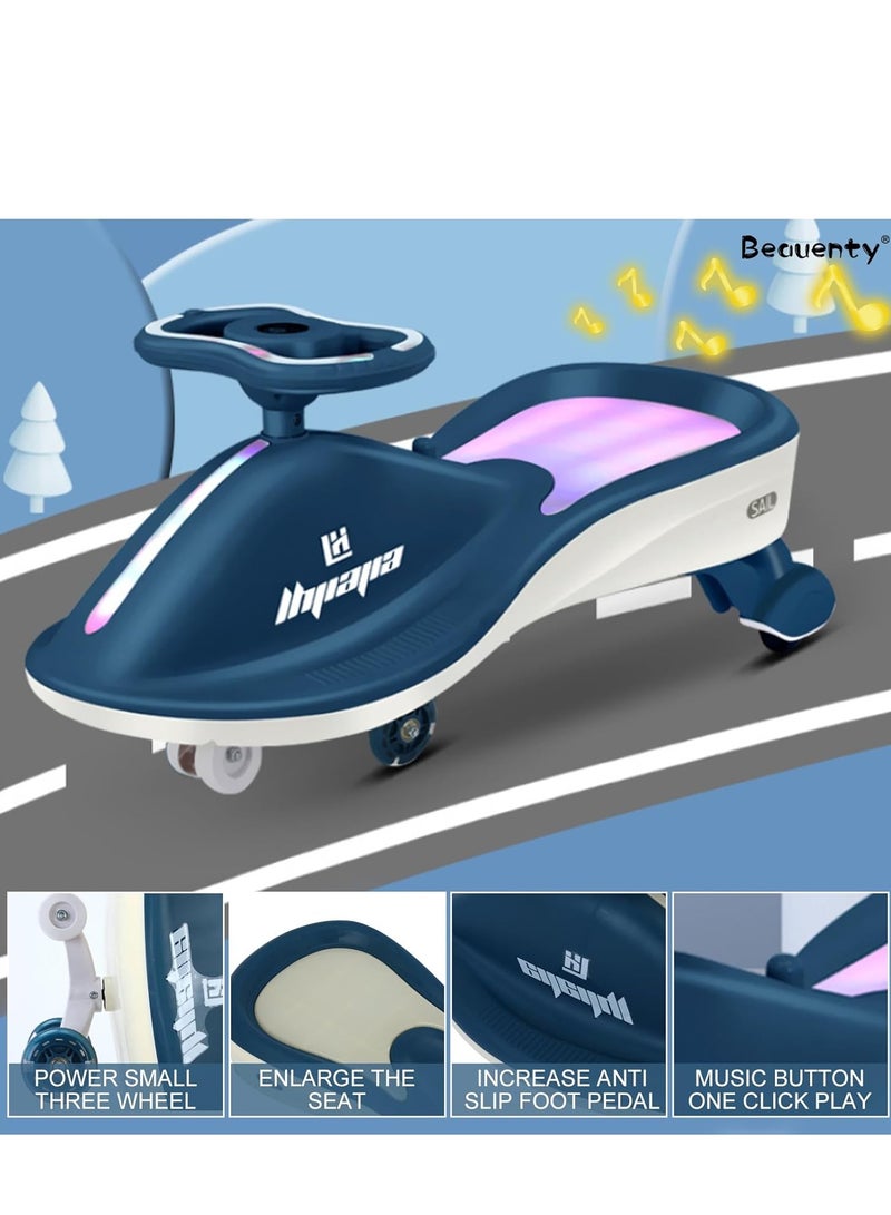 بيوينتي سيارة متأرجحة مجانية للأطفال، سيارة هزازة بإضاءة LED مع موسيقى للعب في الأماكن المغلقة والخارجية هدية للأطفال من سن 1 إلى 3 إلى 6 سنوات (أحمر) - Image 5