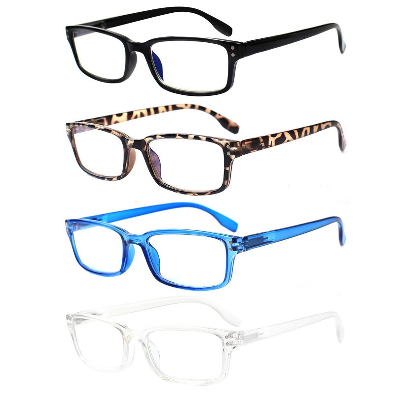 Kerecsen 4 Pack Reading Glasses for Women/Men Spring Hinges Readers Glasses Lightweight Eyeglasses (4 Pack Mix Color, 2.5, diopters) - Image 1
