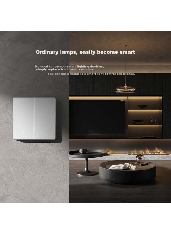M I Xiaomi Smart Switch Pro White Mesh 2.0 Version Compatible With Single And Neutral Wires, Mijia App Remote Control - Image 2