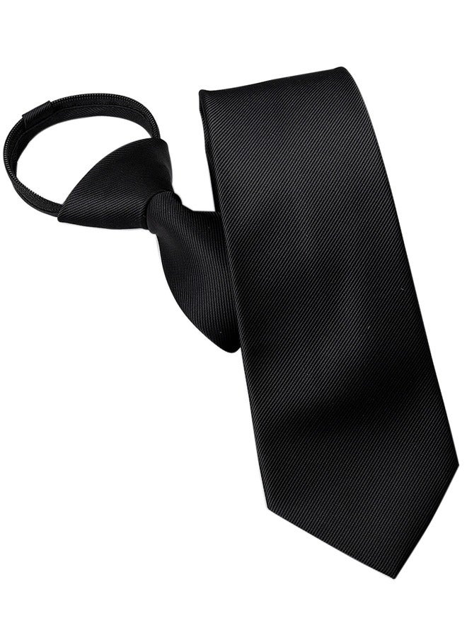 GUSGU 4PCS  Zipper Ties Set for Men Adjustable Men's Pretied Neckties Zip on Tie for Men Solid Color ﻿ - Image 4