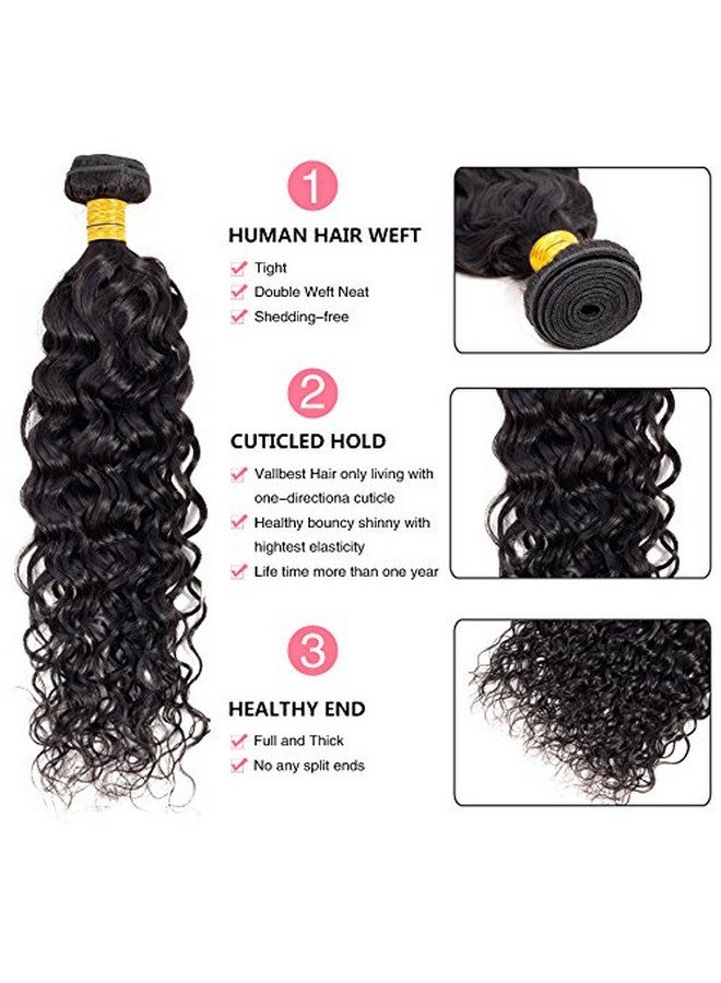 lianlian 10A Water Wave Human Hair 3 Bundles Brazilian Virgin Wet And Wavy Bundles 12 14 16 Inch Human Hair Natural Black - Image 3