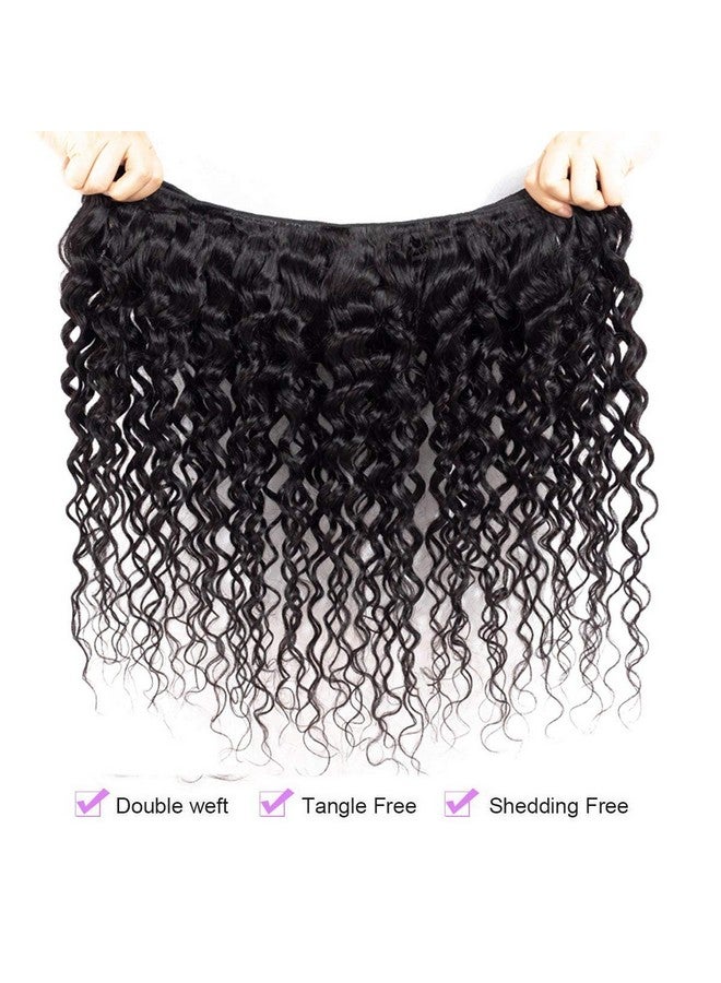 lianlian 10A Water Wave Human Hair 3 Bundles Brazilian Virgin Wet And Wavy Bundles 12 14 16 Inch Human Hair Natural Black - Image 5