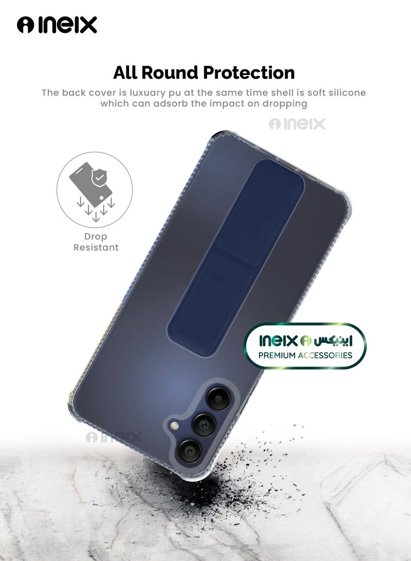 إينيكس جراب حماية شفاف 3 في 1 مغناطيسي ذو مسند للهاتف سامسونج جالكسي ايه55-أزرق بحري - Image 5