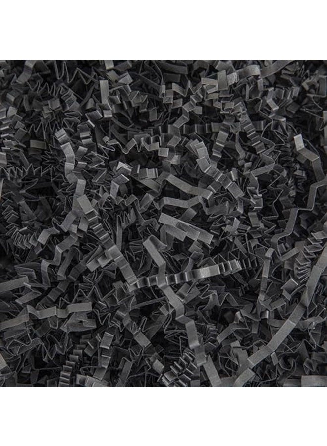 تجعيد قطع الورق تقطيع التعبئة العشب وسادة الورق Streamer لعيد الميلاد حفل الزفاف عيد الميلاد عروسة الخطوبة صناديق الهدايا الحرفية أكياس سلة حشو الديكور 100 غرام أسود - Image 1