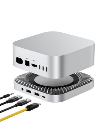 Mac Mini M4 Dock, 40Gbps Aluminum Hub & Stand for New M4/M4 Pro Mac Mini (2024) with 40Gbps NVMe/M.2 SSD Enclosure, 2X USB-A, USB-C Host, 3.5mm Audio – متوافق مع جميع أجهزة Mac Mini M4/M4 Pro الجديدة - pzsku/Z00EB9779A125B658F256Z/45/1748076052/43331d13-89e5-447d-b952-31dd7d2d0bd4