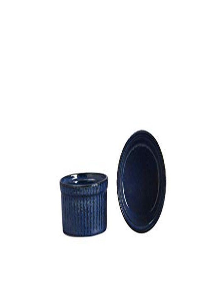 Caffeine Ceramic Handmade Blue Metallic Ramekins Bowl (Set of 6) - Image 3